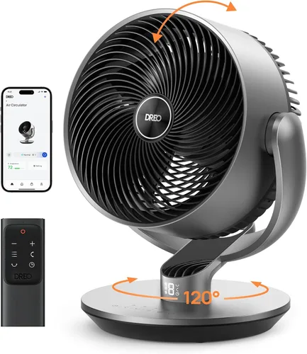 Miniatura 2 de Dreo Ventiladores inteligentes para dormitorio con control remoto (DR-HAF004S) Ventilador de pedestal con control remoto (PolyFan 513S)