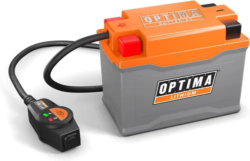 OPTIMA QUAD7 ORANGETOP Batería de litio – Reserva de arranque del motor integrada con BMS y cable Powerlink – 190 amperios de arranque, 3AH,