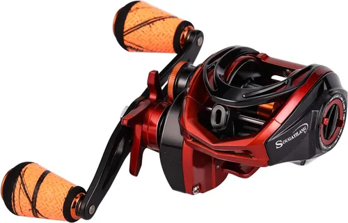 Miniatura 9 de Sougayilang Carretes de Baitcasting - Carrete de Pesca Colorido, Relaciones de Engranajes 8.0:1/7.3:1, 9+1 BB, Sistema de Frenado Magnético B-zurdo