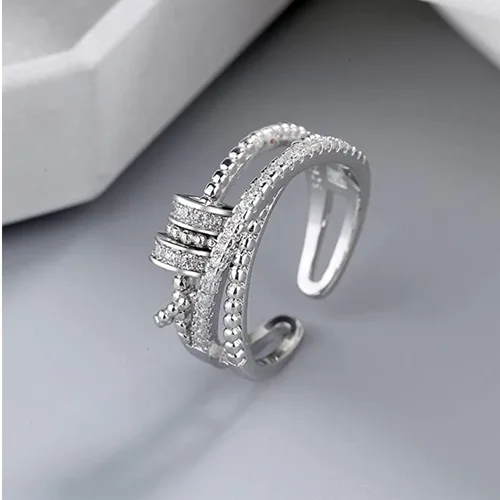 Miniatura 6 de Long tiantian Daughter Gifts from Mom Anxiety Fidget Ring for Daughter Hug Ring for Christmas Gifts Stocking Stuffers 2025 A-circón