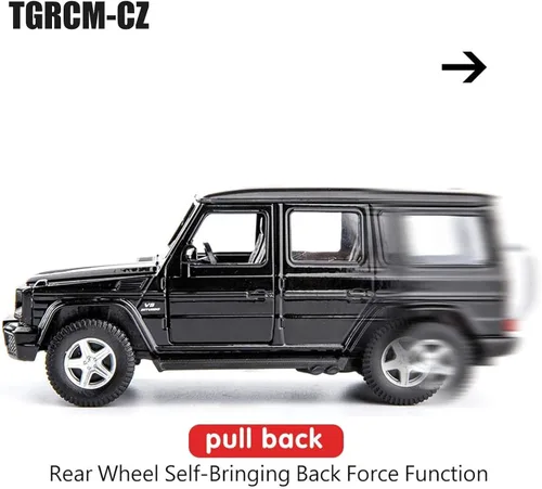 Miniatura 2 de TGRCM-CZ - Modelo de coche a escala 1/36 G63 de fundición, coche de juguete de aleación de zinc G Wagon para niños, coche de juguete de vehículos