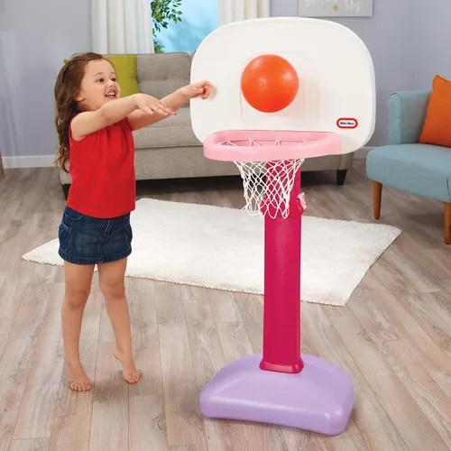 Miniatura 6 de Little Tikes Easy Score - Juego de básquetbol, color rosa, exclusivo de Amazon, 22.00 pulgadas de largo x 23.75 pulgadas de ancho x 61.00 pulgadas