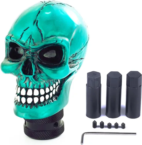 Miniatura 11 de Pomo de palanca de cambios de carreras de esqueleto para coche, palanca de cambios de calavera, se adapta a la mayoría de transmisiones automáticas