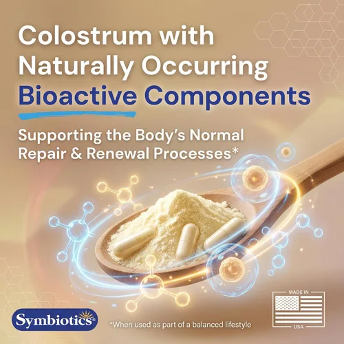 Miniatura 3 de Symbiotics Calostro 60 cápsulas vegetales - Apoyo inmunológico - Suplemento de lactoferrina y proteína de calostro con inmunoglobulina - 25%