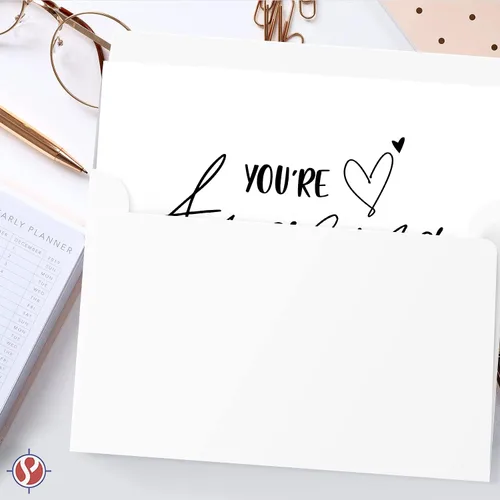 Miniatura 5 de Tarjetas de felicitación y sobres "You're Amazing" – Elegantes saludos plegables de agradecimiento, aliento y agradecimiento para amigos