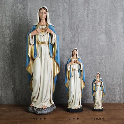 Miniatura 7 de BC Estatua Católica del Corazón Inmaculado de la Virgen María, 16.5" de Altura, Figura de la Santa Madre para Altar, Regalo Religioso, Decoración