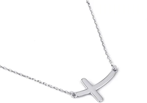 Miniatura 5 de Athenaa - Tobillera de plata fina 925 con colgante de cruz
