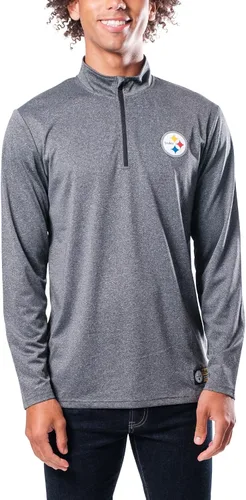 Miniatura 53 de Ultra Game Men's NFL Official Super Soft Quarter Zip Long Sleeve T-Shirt