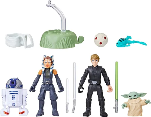 Miniatura 2 de STAR WARS Mission Fleet, juego de figuras de acción Grogu a escala de 2.5 pulgadas con 4 figuras y 7 accesorios, juguetes para niños y niñas de 4