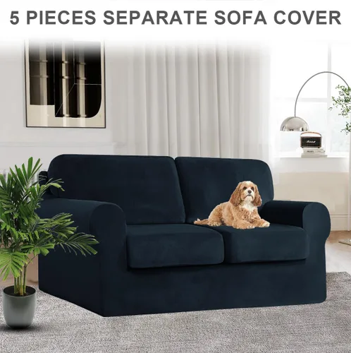 Miniatura 70 de Funda para Sofá de Terciopelo, Fundas Elásticas para Sofá para Funda Principal Separada/Respaldos y Cojines de Asiento, Funda para Sofá, para Fundas