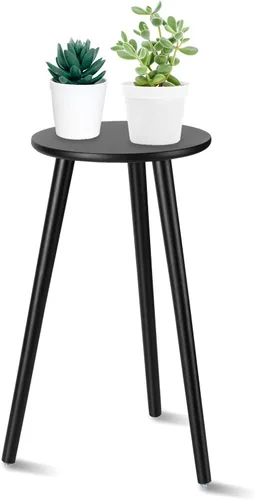 Miniatura 10 de Uneedem - Soporte para plantas de interior, mesa moderna de madera de mediados de siglo para plantas de interior, 8.9 pulgadas de alto para macetas