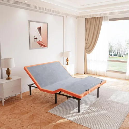 ESHINE Base de cama ajustable Queen – Base ergonómica de cama de gravedad cero, inclinación de pie y cabeza, control por aplicación, control remoto