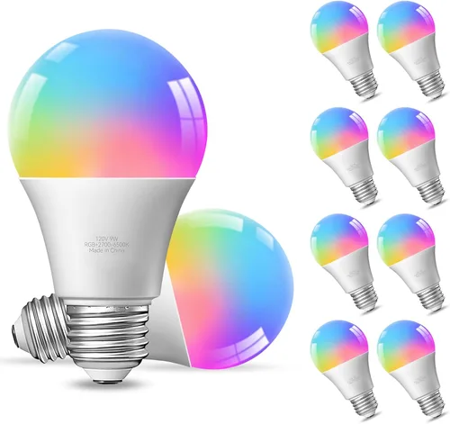 Miniatura 15 de TJOY Bombillas LED regulables A19, bombillas LED E26 equivalentes a 60 vatios, blanco suave cálido 2700K, base estándar de 800 lúmenes, bombillas