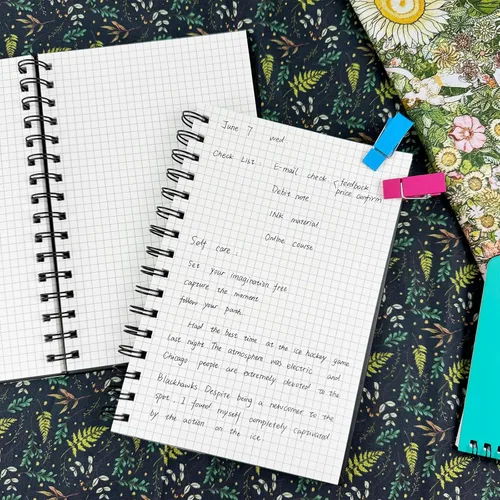 Miniatura 41 de Cuaderno grande en espiral rayado - Paquete de 4 cuadernos rayados de 8.5" x 11" con tapa dura de 7mm, cuaderno de 120 páginas, papel grueso de 100
