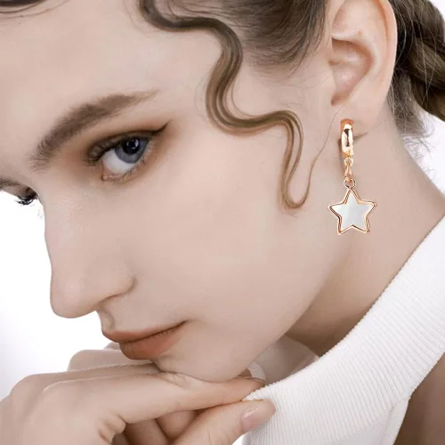 Miniatura 6 de BENECREAT 16 piezas de aretes chapados en oro de 18 quilates, gancho de latón con bucles verticales, 40 tuercas de plástico para joyería de madre