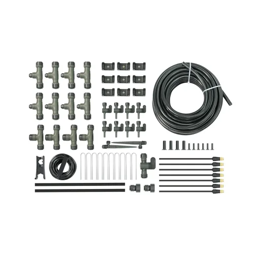Vego Kit de riego de jardín: sistema de riego por goteo para camas de jardín elevadas, solución de riego eficiente para verduras, flores y plantas,