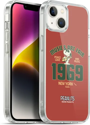 Miniatura 153 de Head Case Designs Funda de gel Woodstock 50th con licencia oficial de Peanuts Snoopy Guitar 1969 [protección de grado militar] compatible con Apple