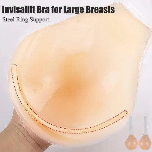 Miniatura 5 de Sujetador invisible levantado, sujetador adhesivo de silicona, cinta adhesiva de silicona oculta con correa, brasier Invisilift para pechos grandes