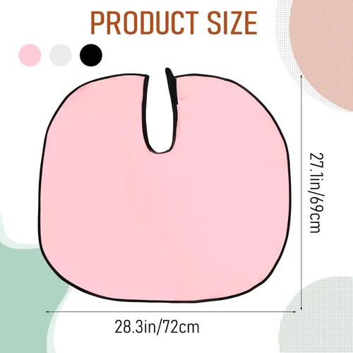 Miniatura 4 de KALIONE 3 capas de maquillaje para clientes, baberos de salón de belleza, bata corta para clientes, delantal ligero para barba, tinte para cabello