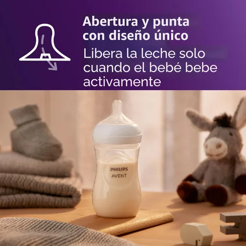 Miniatura 3 de Philips Avent Biberones naturales con pezones de respuesta natural (flujo medio, flujo 3), con diseño de caballito de mar y estrella de mar, 9