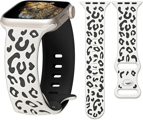 Miniatura 14 de Correa de silicona compatible con correas de Apple Watch de 1.614 in, 1.575 in, 1.654 in (S10/11) 1.496 in para mujer, correas para iWatch SE Series