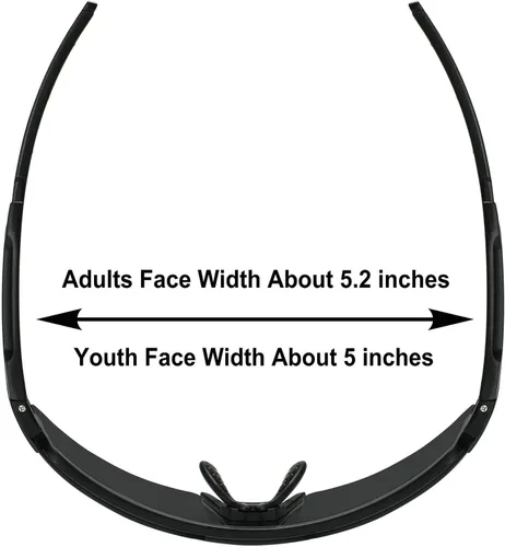 Miniatura 2 de Dos tamaños para adultos y jóvenes, lentes de sol polarizados para hombres y mujeres, para deportes al aire libre, gafas de béisbol UV400, gafas