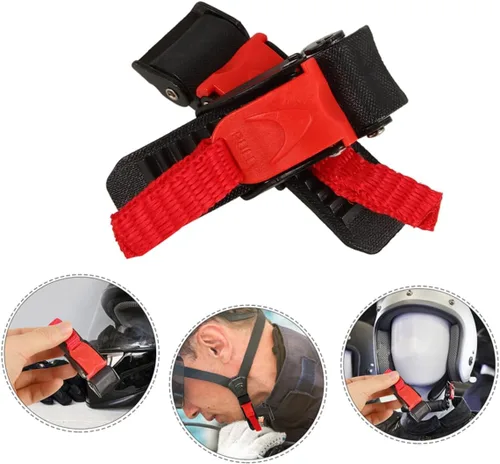 Miniatura 8 de SOLUSTRE 4 hebillas de liberación rápida, ajuste de pompón duradero para sombreros de seguridad, accesorio conveniente para varios cascos, diseño
