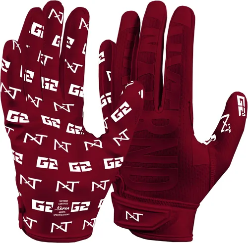 Miniatura 16 de Guantes de fútbol americano Nxtrnd G2 Pro para hombre, guantes ultra adherentes Elite para receptor