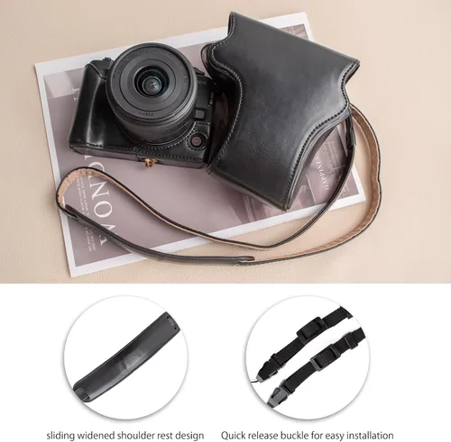 Miniatura 7 de MUZIRI KINOKOO Funda para cámara Canon EOS R50 V, cubierta protectora de cuero PU para cámara digital EOS R50 V/R50V con lente RF-S14-1.181 in