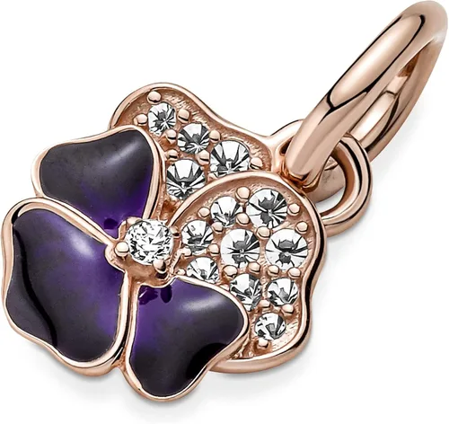 Miniatura 2 de Pandora 780776C01 - Abalorio colgante de flor de panadería morado profundo Plata de ley circonita