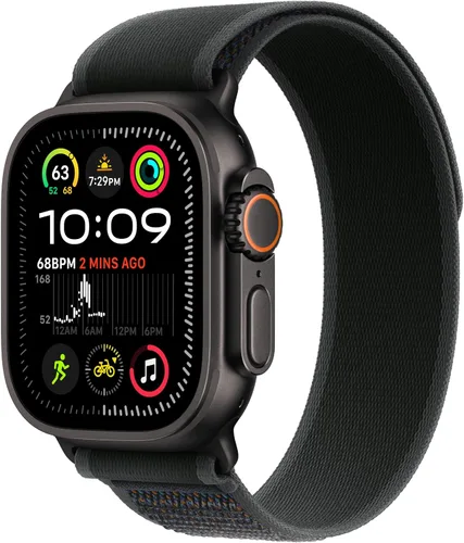Miniatura 2 de Banda para Apple Watch - Trail Loop (49mm) - Negro con acabado de titanio negro - M/L
