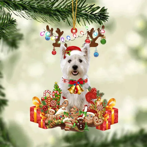 Miniatura 20 de Nazenti Adorno de Navidad personalizado de reno de Alaskan Malamute – Adorno de perro personalizado para amantes de las mascotas, acrílico plano