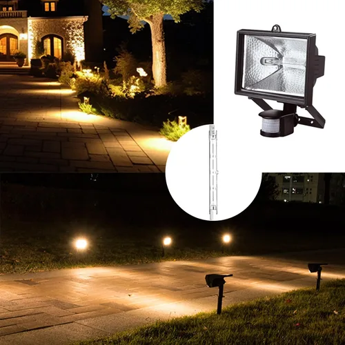 Miniatura 5 de R7S Bulbs 500W, paquete de 2 bombillas halógenas de 4.646 in, bombillas halógenas T3 JType, reemplazo de bombilla halógena para luces de paisaje