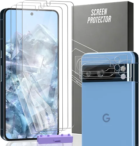Miniatura 32 de Paquete de 3+2 protectores de pantalla de vidrio templado para teléfono (2a) / (2a) Plus con protector de lente de cámara, dureza 9H, película