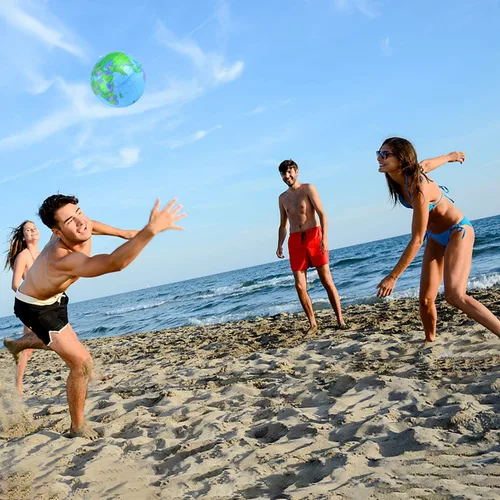 Miniatura 5 de Globo inflable de Coopay PVC Globo del mundo inflable de la Tierra Bola de playa inflable para jugar en la playa o enseñar