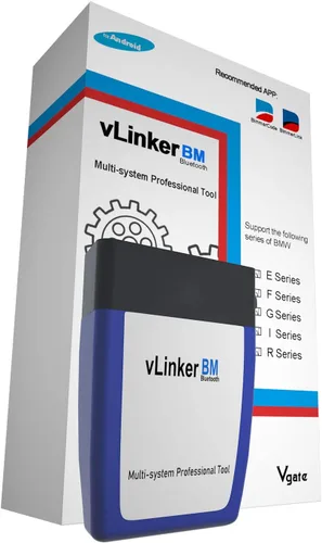 Vgate OBD2 Bluetooth Escáner vLinker BM Bimmercode Herramienta de Diagnóstico para BMW/Mini, Funciona con Android y Windows solamente