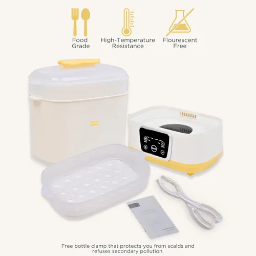Miniatura 6 de Esterilizador y secadora eléctrica de biberones 6 en 1, uso como calentador de biberones, descongelar, calentar alimentos y máquina desinfectante