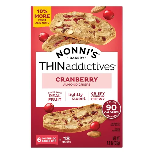 Miniatura 9 de Nonni's, Galletas finas de arándano, 4.4 onzas