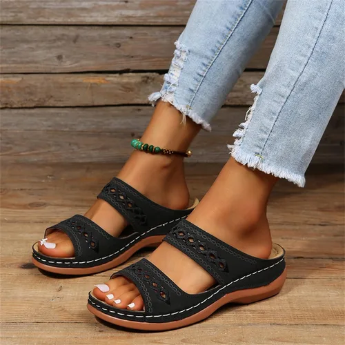 Miniatura 3 de Ladmiple Sandalias ortopédicas para mujer con soporte de arco para verano, sandalias ortopédicas para pies planos, cómodas sandalias para caminar