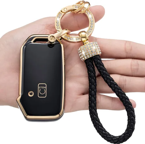 Funda para llavero Kia, compatible con Cerato Ceed Forte NIRO Sorento Seltos Sportage Soul Telluride Smart Key Premium Soft TPU Anti-polvo Negro