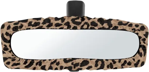 Miniatura 24 de Funda para espejo retrovisor de automóvil con estampado de vaca negro, protector de espejo retrovisor automático elástico