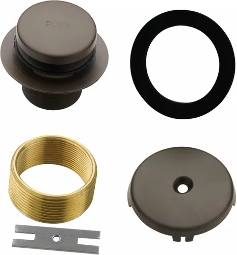 Miniatura 11 de HIDROP Kit de Conversión de Drenaje Tip Toe para Bañera, Kit de Recambio de Drenaje para Baño en Níquel Cepillado con Placa Frontal