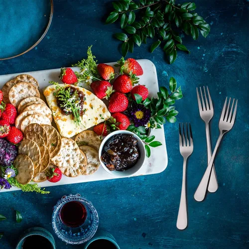 Miniatura 5 de Hiware Juego de 12 tenedores de acero inoxidable para ensalada y postre, apto para lavavajillas, 6.7 pulgadas