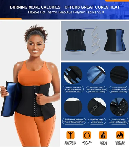 Miniatura 2 de TrainingGirl Entrenador de cintura para mujer, corsé reductor de cintura para el vientre inferior, corsé envolvente para entrenamiento, banda
