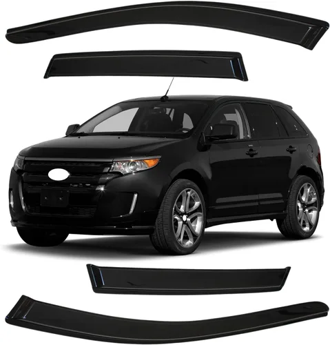 Miniatura 161 de Viseras para ventanas para Mazda 3 Sedán 4 puertas 2004 2005 2006 2007 2008 2009 estilo JDM Mugen, deflector de viento, protector solar y de lluvia