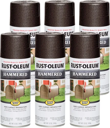 Miniatura 21 de Rust-Oleum 210849 - Pintura en aerosol martillada para prevención del óxido, 12 onzas, cobre