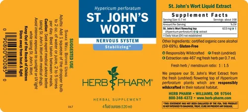 Miniatura 9 de Herb Pharm Extracto de hierbas líquido de hierba de San Juan: tintura que promueve el estado de ánimo positivo y el equilibrio emocional saludable