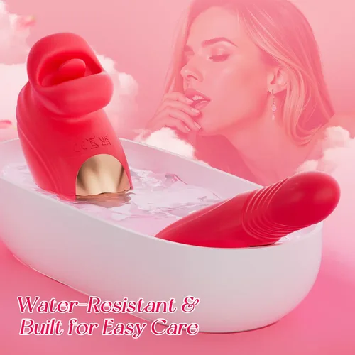 Miniatura 5 de Vibrador de clítoris rosa para adultos, consolador sexual de silicona de 20 modos para placer, vibrador de empuje de punto G con movimiento