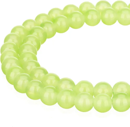 Miniatura 11 de RUBYCA 1 hebra 10MM Jade imitación ronda pintado recubierto de cuentas de vidrio DIY fabricación de joyas bebé rosa