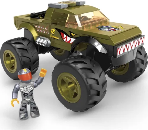 Miniatura 3 de Mega Hot Wheels V8 Bomber Monster Truck Juego de construcción con 86 piezas